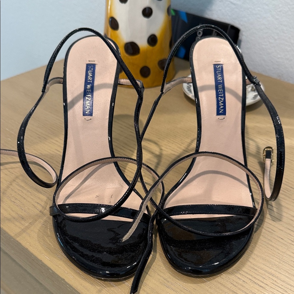 Stuart Weitzman Glossy Black Heels